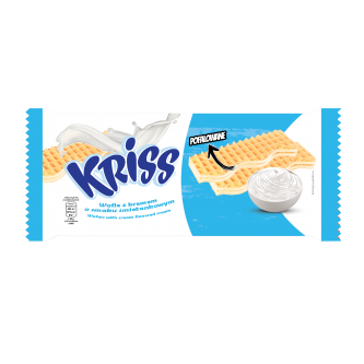 KRISS WAFLE Z KREMEM O SMAKU ŚMIETANKOWYM 180G
